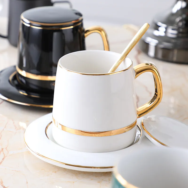Europäisches Rosen-Keramik-Kaffeetassen-Set, englisches Nachmittagstee-Set, Kaffeetasse