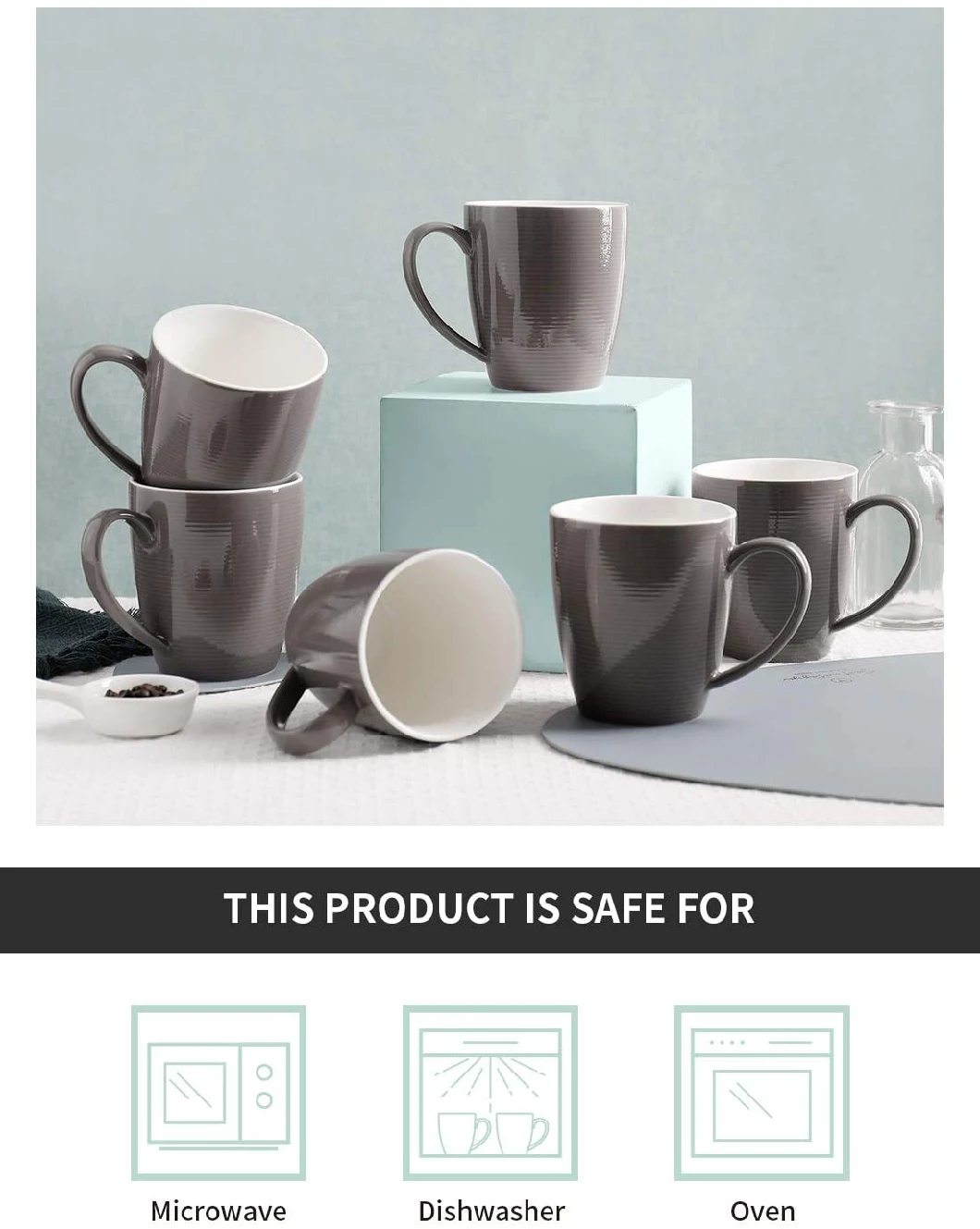 Customized Glazed Magic Ceramic Porcelain Sublimation Color Changing Travel Coffee Mug with Spoon