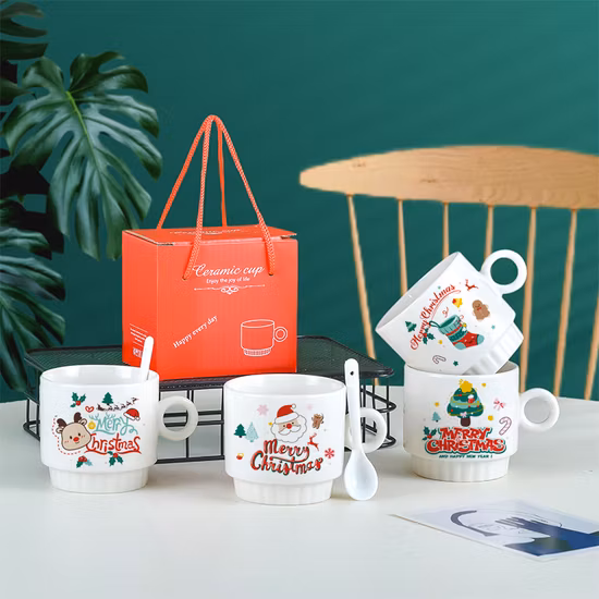 Kreative Cartoon-Keramik-Tasse, Weihnachtsgeschenk-Tasse