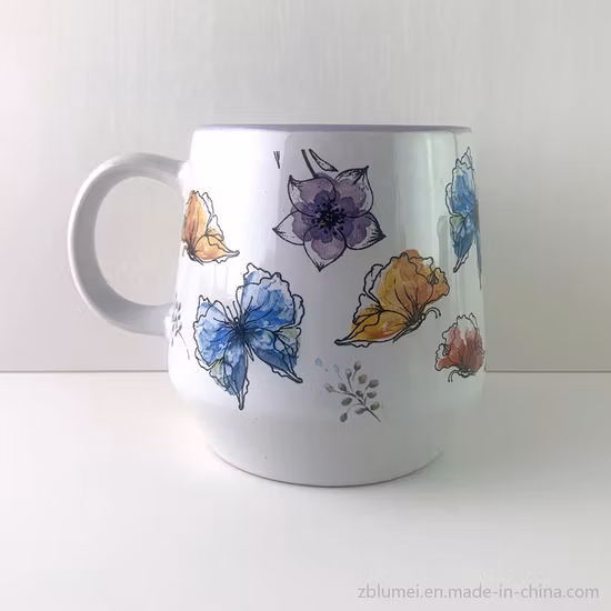 Großhandel bedruckter Porzellan-Biertrinkgeschirr-Aufkleber, Fass-Keramik-Bierkrug