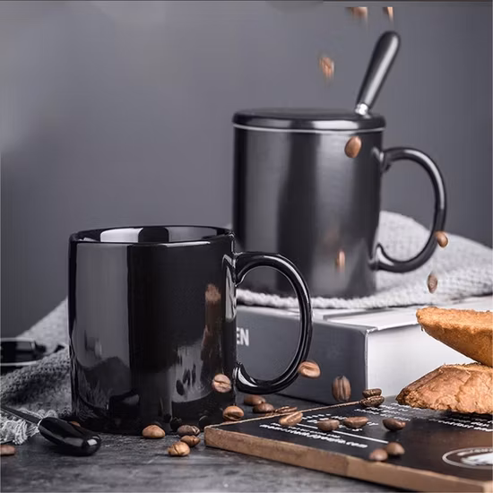 Keramiktasse, Porzellantasse, Essgeschirr, helle/matte Tasse, rein glasierte Tasse, Küchenutensilien, Dekoration mit individuellem Farbmuster, Logo und Design